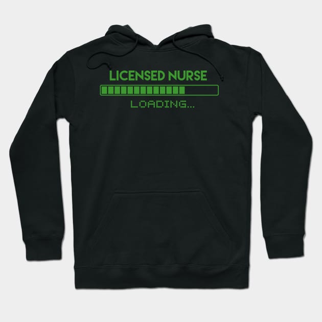 Licensed Nurse Loading Hoodie by Grove Designs